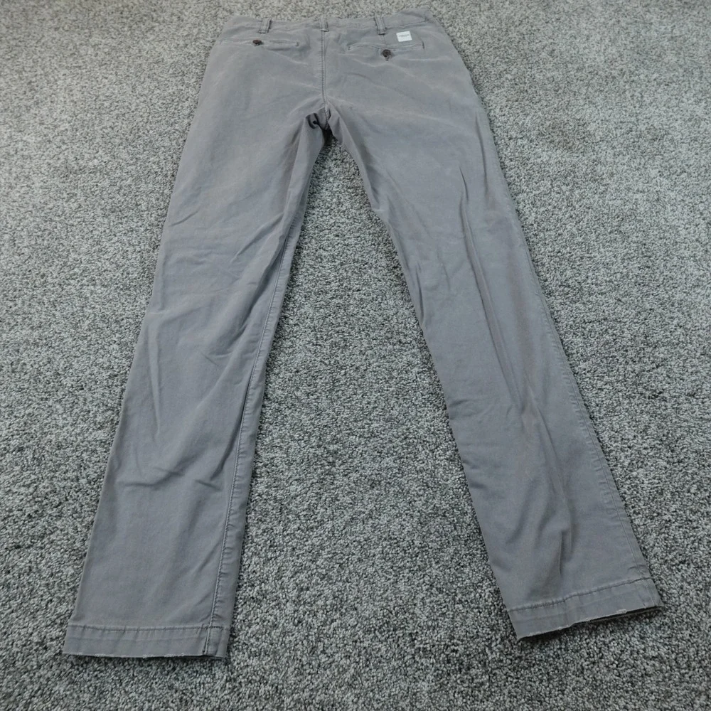American Eagle Pants Mens 30X34 Gray Slim Khaki Chino Trouser Stretch Flat Front